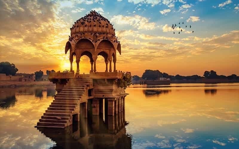 Gadisar Lake with sunrise